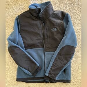 Blue fleece north face jacket